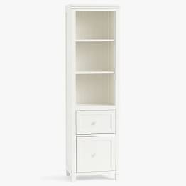 Beadboard 19.5" Bookcase with Storage Drawers
