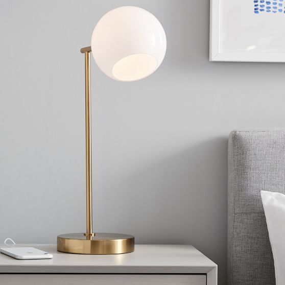 west elm x pbt Staggered Glass Table Lamp with USB Pottery Barn Teen