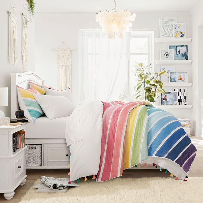 Pottery barn rainbow store bedding