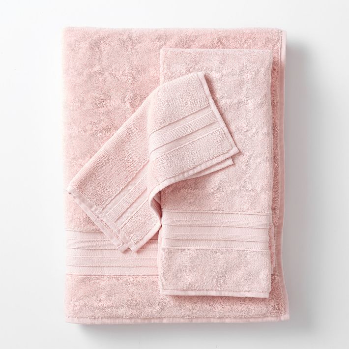 mDesign Cotton Bath Towel Set with Rice Weave Finish, Set of 6 - Dormify