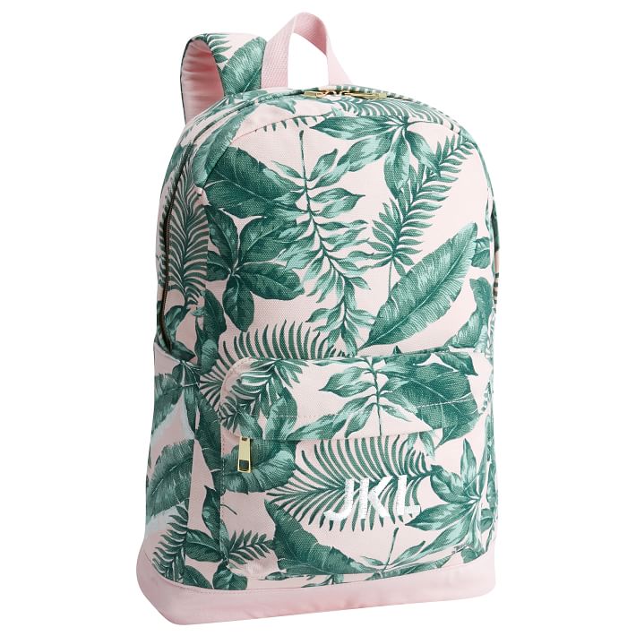 Emily &amp; Meritt Pink/Green Palms Backpack