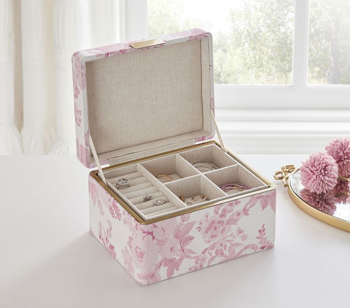 LoveShackFancy Pink Floral Jewelry Box