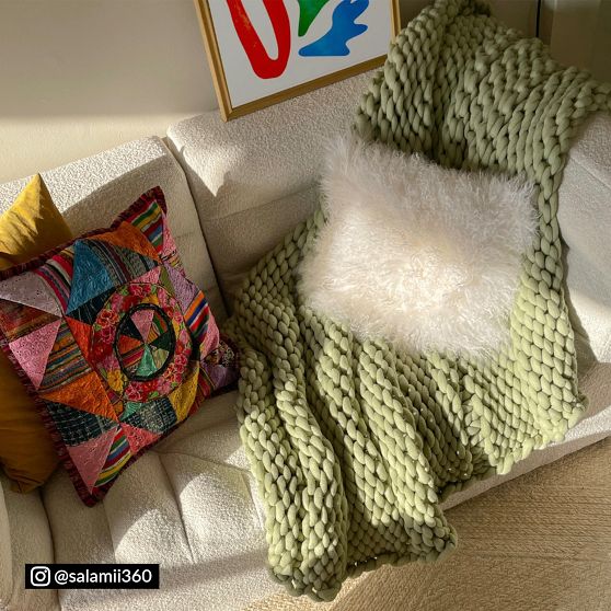 Super Chunky Knit Throw Blanket Pottery Barn Teen