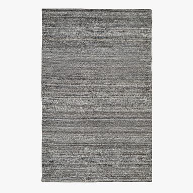 Sheared Tip Wool Rug - Charcoal