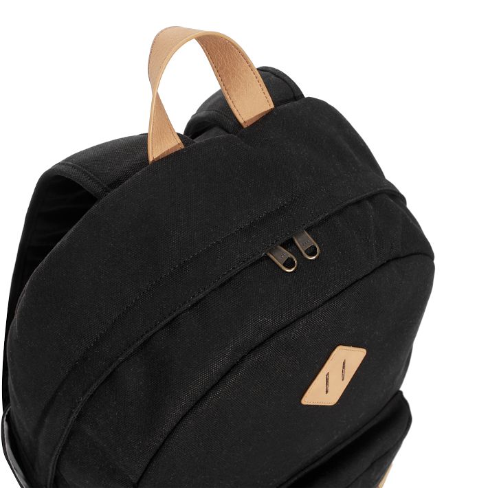 Solid black backpack hot sale