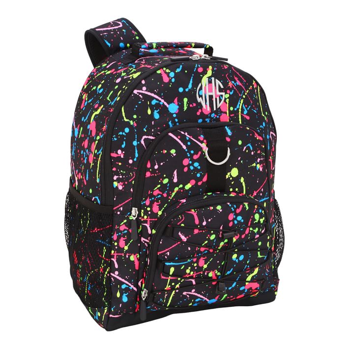 Justice paint outlet splatter backpack