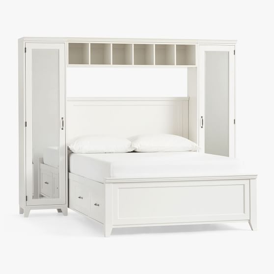 Hampton Storage Bed & Vanity Tower Set Teen Bedroom Set Pottery