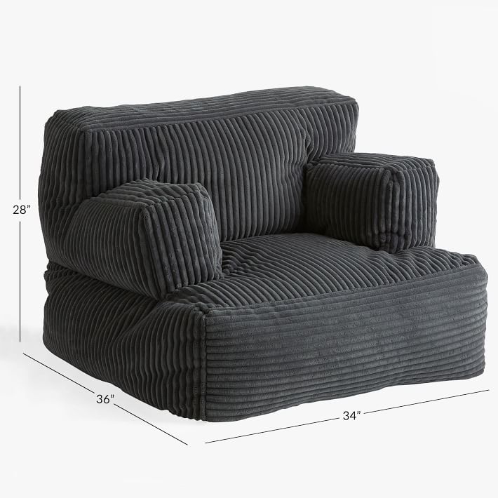 Chamois Charcoal Eco Lounger Pottery Barn Teen