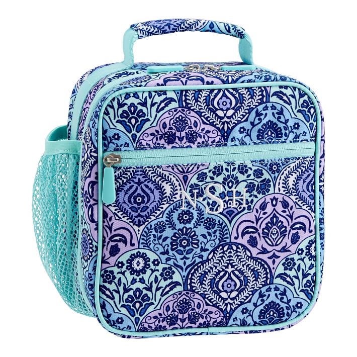 Pottery Barn PB Teen Gear Up classic Lunch Box - teal polka dots