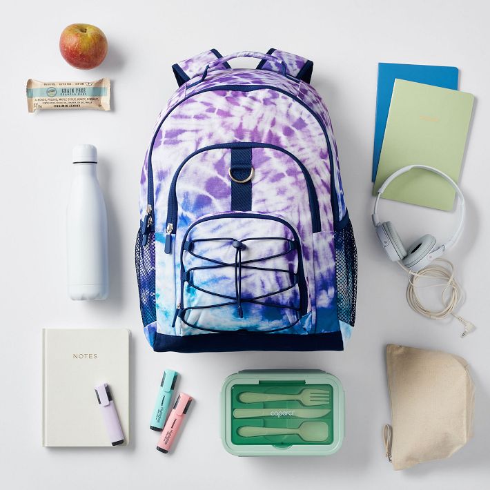 Purple Navy Laguna Tie-Dye Backpack & Lunch Box Bundle