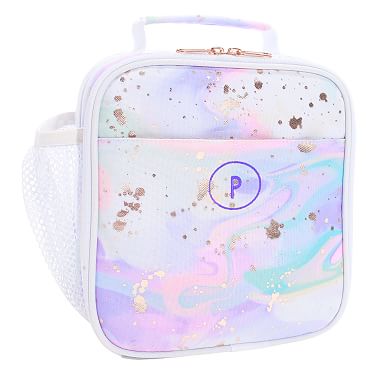 Hype pink outlet holographic lunch bag