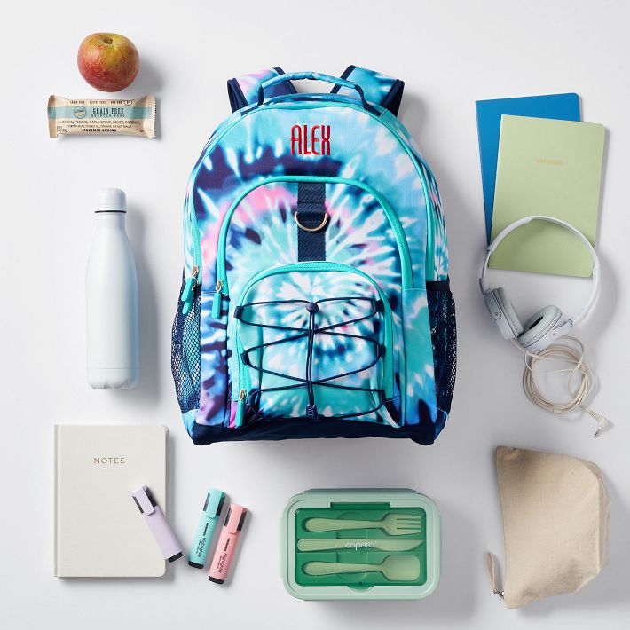 Rainbow Tie Dye Backpack & Slim Water Bottle Bundle, Pottery Barn Teen