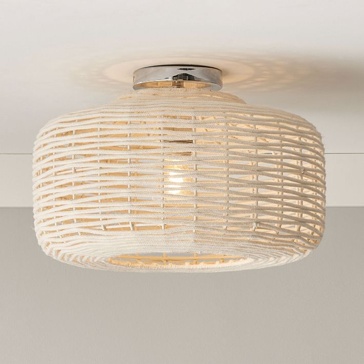 Cotton Rope Flush Mount Pottery Barn Teen