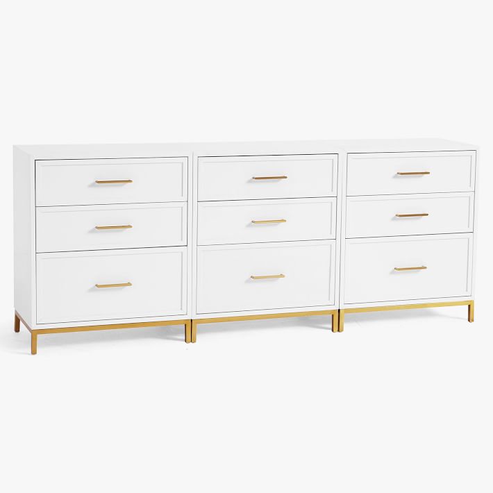 Blaire Triple Tall Bookcase with Drawers