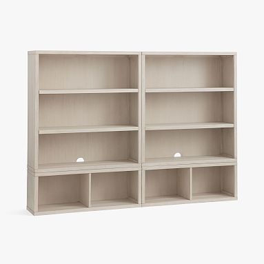 Sauder - Soft White 3-Shelf Storage Cubby