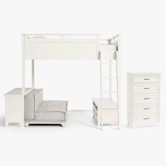 Hampton Loft Bed With Dresser Couch And Bookcase Pottery Barn Teen 2370