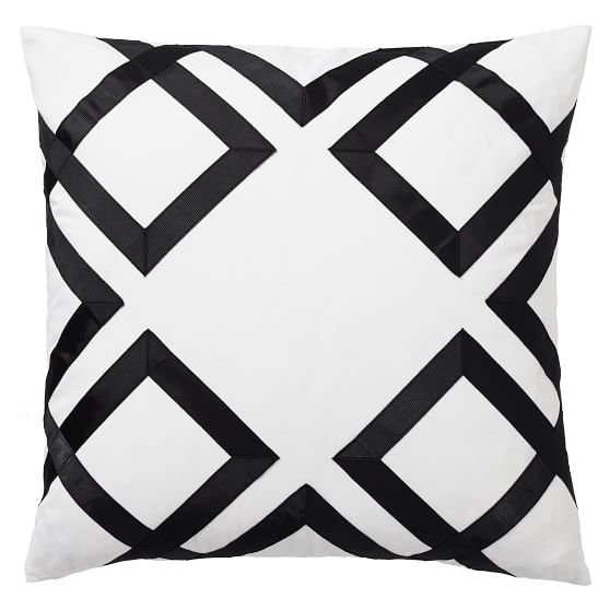 Lattice Monogram Pillow Cover Teen Throw Pillows Pottery Barn Teen