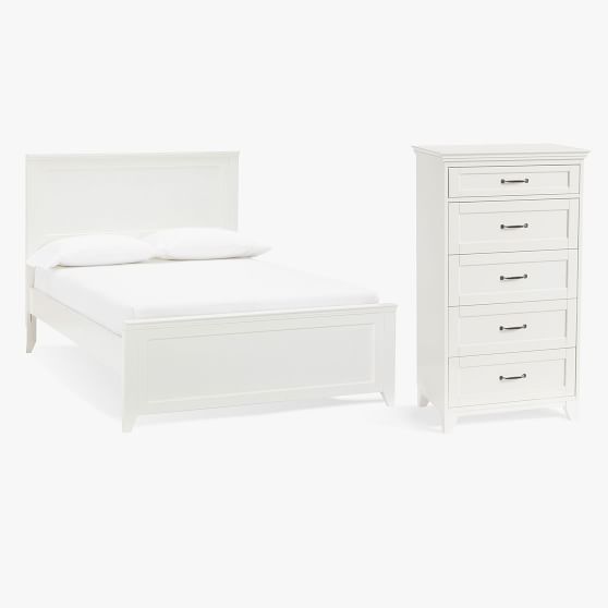 Hampton Classic Bed & 5Drawer Tall Dresser Set Pottery Barn Teen