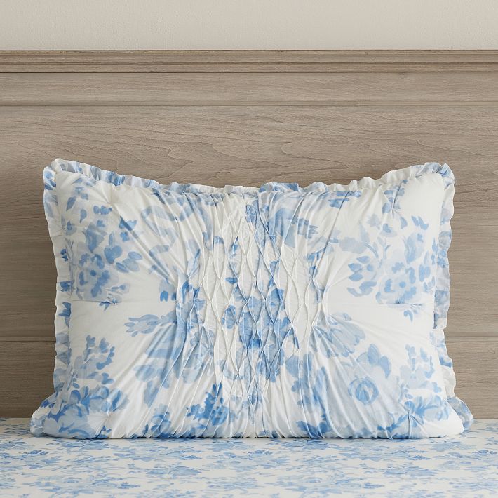 LoveShackFancy Garden Damask Smocked Standard Shams