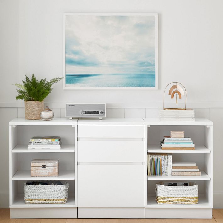 Bowen Triple Mixed Shelves Low Bookcase Pottery Barn Teen