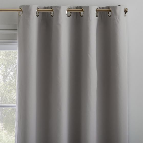 Quincy Cotton Canvas Blackout Grommet Curtain | Pottery Barn Teen