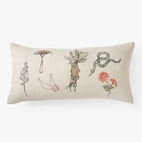 Everyday Floral Spring Embroidery Square Throw Pillow