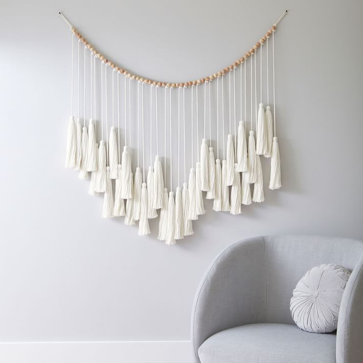 Oversized Tassel Garland Wall Decor Pottery Barn Teen