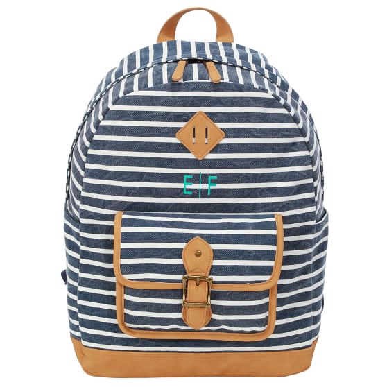 Northfield Navy Stripe Recycled Backpacks | Pottery Barn Teen