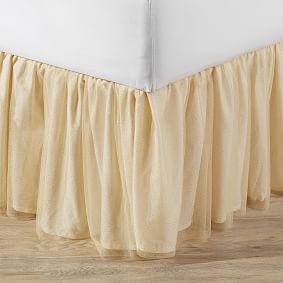 Gold Tulle Girls' Bed Skirt | Pottery Barn Teen