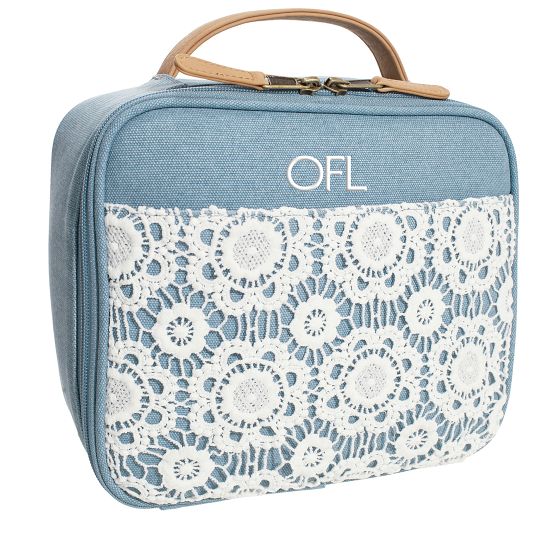 Northfield Solid Blue Crochet Cold Pack Lunch Box Pottery Barn Teen