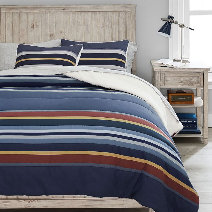 Stow Stripe Sherpa Comforter