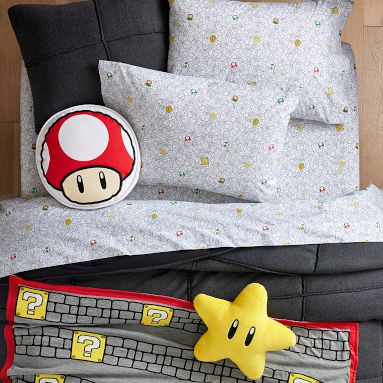 Super Mario™ Power-Up Glow-in-the-Dark Sheet Set | Pottery Barn Teen