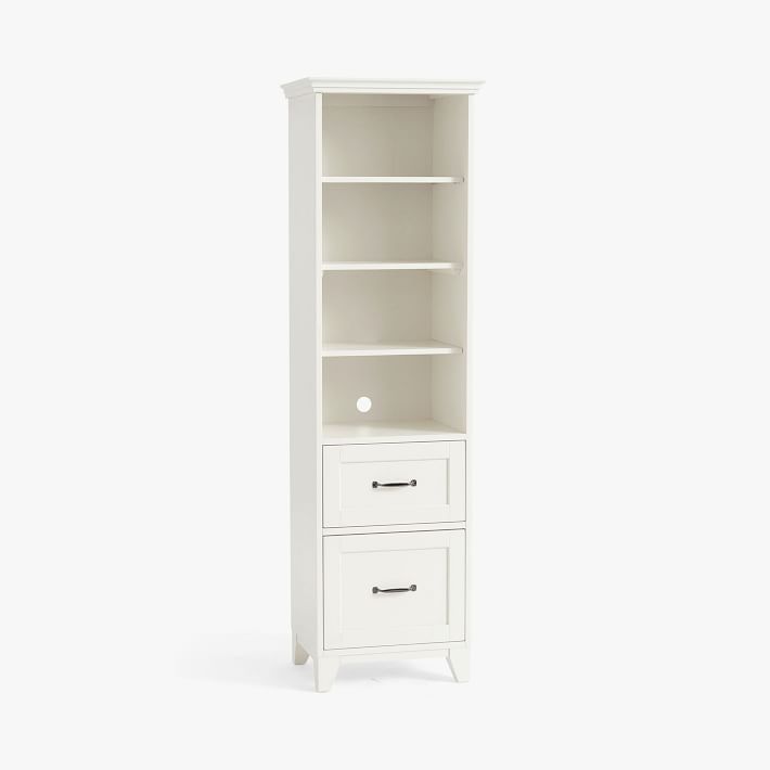 Victoria 8-Drawer Storage Tower, Narrow, Scandinavian White