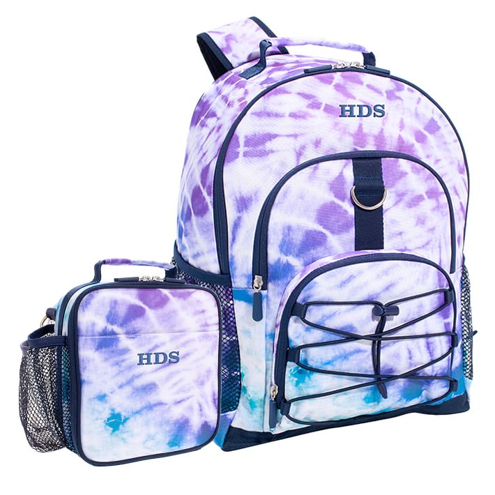 Purple Navy Laguna Tie-Dye Backpack &amp; Lunch Box Bundle
