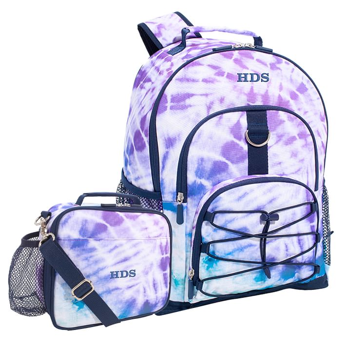 Purple Navy Laguna Tie-Dye Backpack &amp; Cold Pack Lunch Bundle