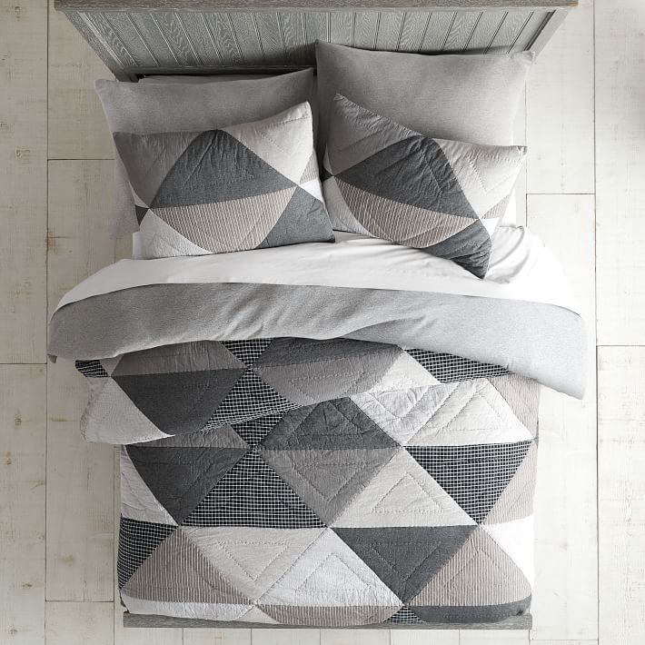Gray Huntley Patch Quilt &amp; Sham - Get The Look
