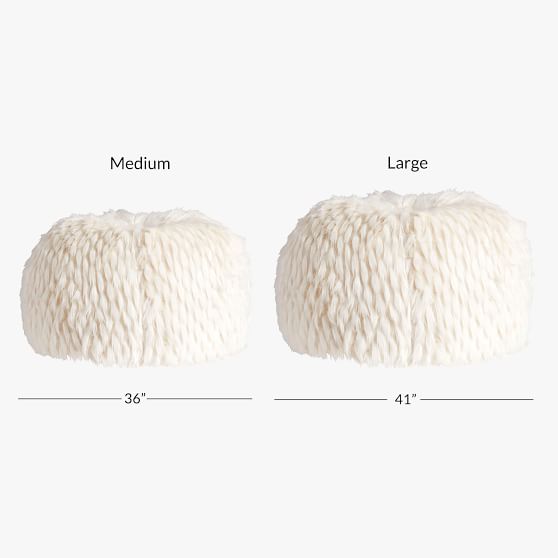 Winter Fox FauxFur Bean Bag Chair Pottery Barn Teen