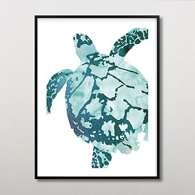 Tropical Sea Turtle Framed Art by Minted® | Wall Prints | Pottery Barn Teen