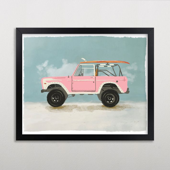 Minted&#174; Surf Pink Framed Wall Art