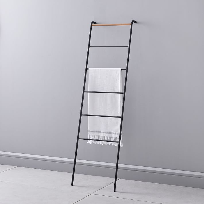 Tower Leaning Ladder Hanger With Shelf