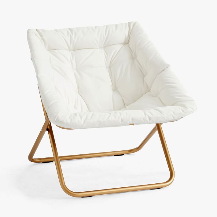 Solid Ivory Hang-A-Round Square Chair