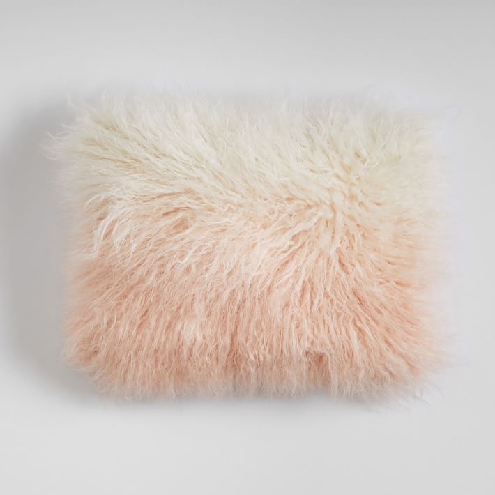 Ombre faux fur pillow sale