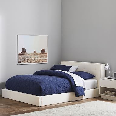 Nia upholstered on sale panel bed