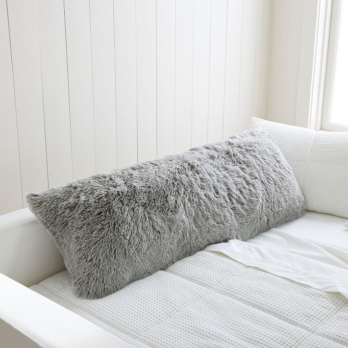 Long best sale fluffy pillow