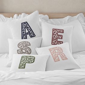 Monogrammed pillow hot sale covers