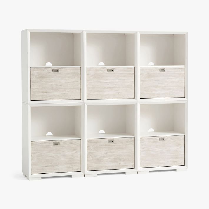 Callum 75&quot; Triple 1-Drawer Tall Storage Bookcase