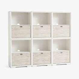 Callum 75" Triple 1-Drawer Tall Storage Bookcase