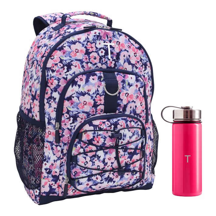 Gear-Up Floral Garden  Backpack &amp; Water Bottle Bundle, Set of 2