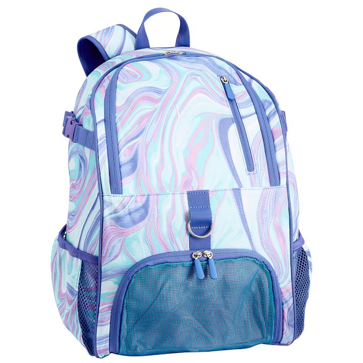 Gear-Up Pink/Purple Marble Backpack