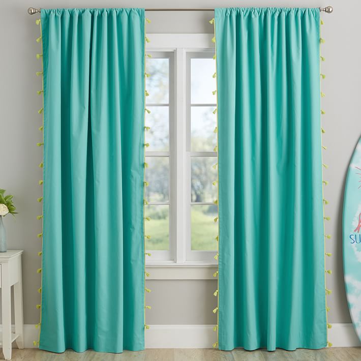 Tassel Blackout Curtain Teen Curtains Pottery Barn Teen